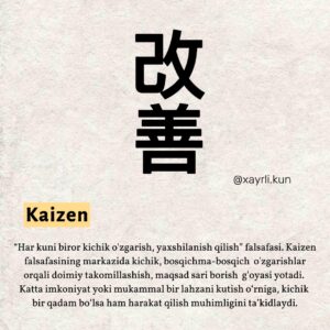 kaizen tushunchasi